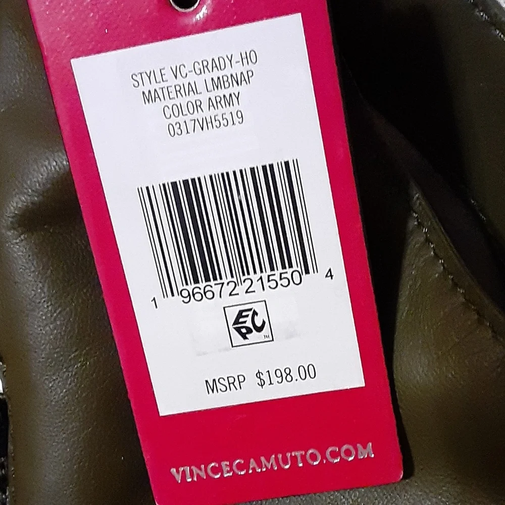 Vince Camuto Grady Hobo Style Nappa Lamb Leather Bag & Dust Bag